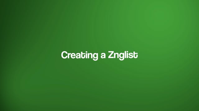 Creating A Znglist